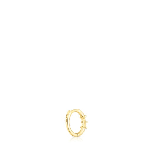 Zlatá Kruhová náušnica s pásikom s diamantmi Les Classiques