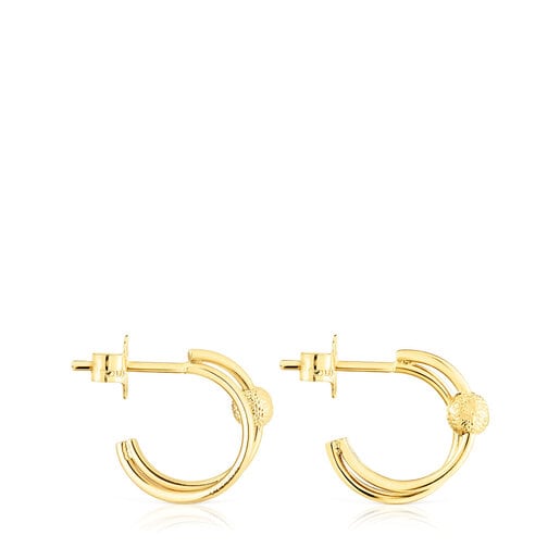 Gold Double hoop earrings Sylvan | TOUS