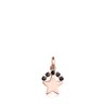 Dije Real Sisy estrella con baño de oro rosa 18 kt sobre plata con Espinelas