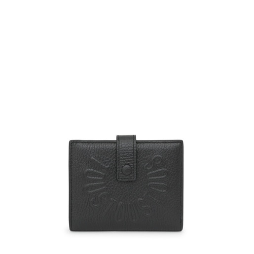 Black leather Flap Card wallet TOUS Miranda