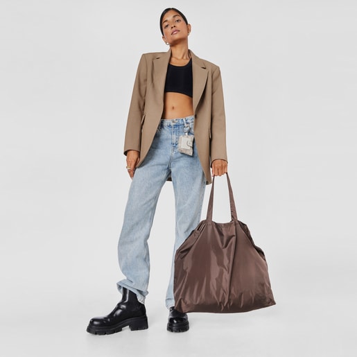 Mini colgante beige con bolsa interior TOUS Cecilia