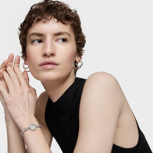 Analog watch with steel bracelet Bold Bear Round