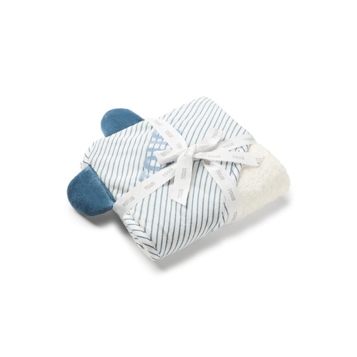 Tous Baby bath cape in Classic blue