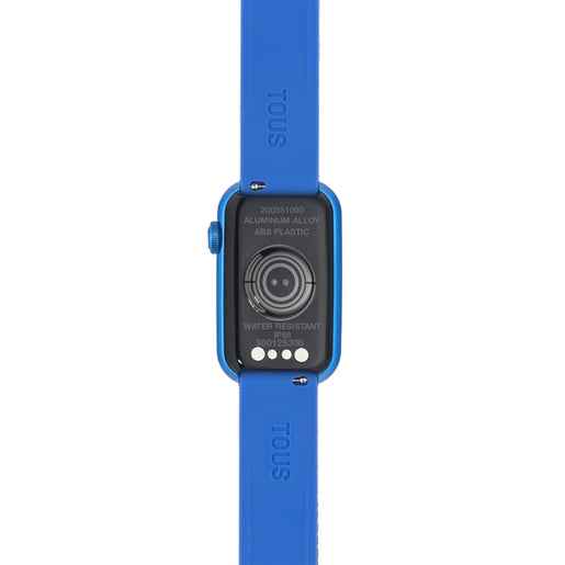 Smartwatch with nylon strap and blue silicone strap T-Band