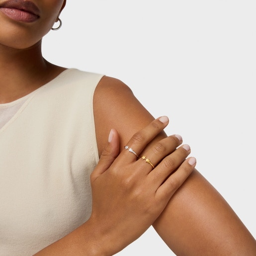 Anillo abierto de plata y estrellas TOUS Motivos