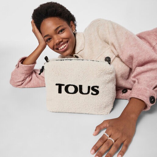 Bolsa mediana Amaya Kaos Shock Warm beige