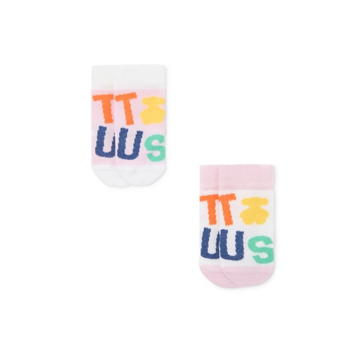 Pack de 2 pares de calcetines de bebé SSocks rosa