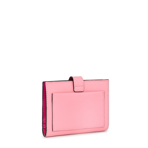 Pink TOUS La Rue Pocket Card wallet