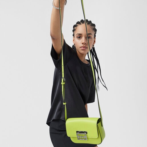 Sac à bandoulière TOUS Legacy mini en cuir citron vert