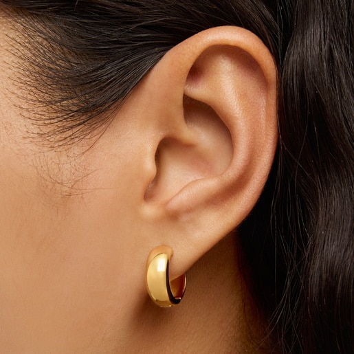 Aretes TOUS Basics con baño de oro 18 kt sobre plata
