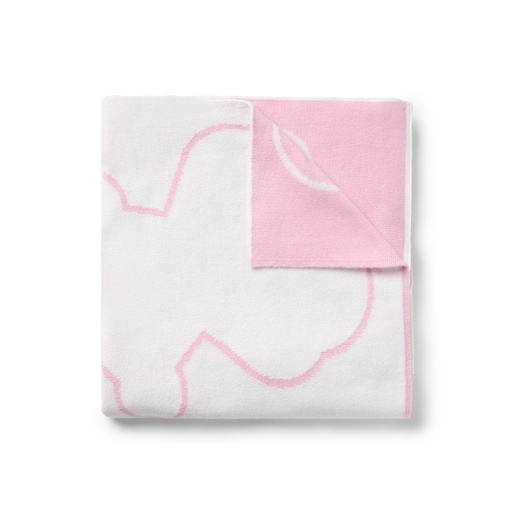 Reversible baby blanket in Nilo multi-motifs pink