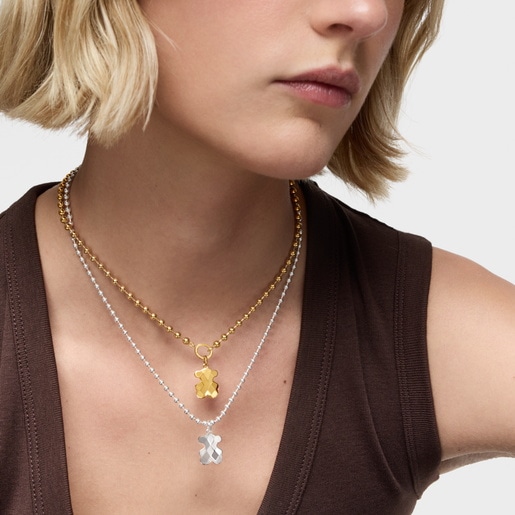 Dije oso de plata Icon Metal