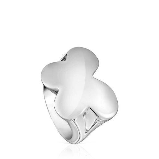 Stříbrný pečetní prsten Bold Motif s motýlem