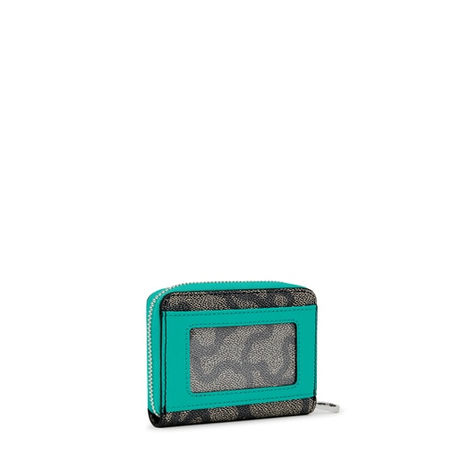 Medium black and turquoise Kaos Legacy Change purse