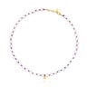 Lilac-colored nylon TOUS Joy Bits necklace with pearls