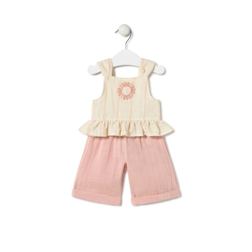 Tous - Baby GirlS Outfit In Classic Pink - Textil