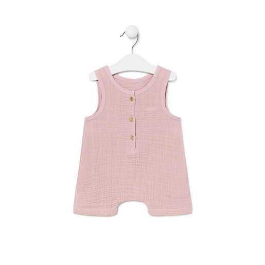 Short SMuse baby playsuit in pink