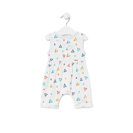 Mono de bebé Triangulo blanco