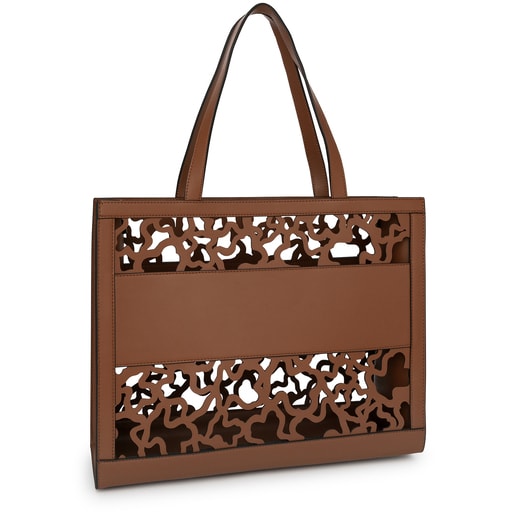 Borsa shopping grande Amaya Kaos Shock marrone