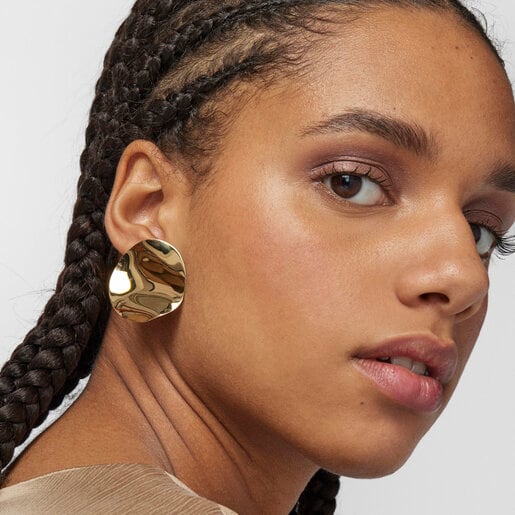Silver Vermeil Nenufar petal Earrings