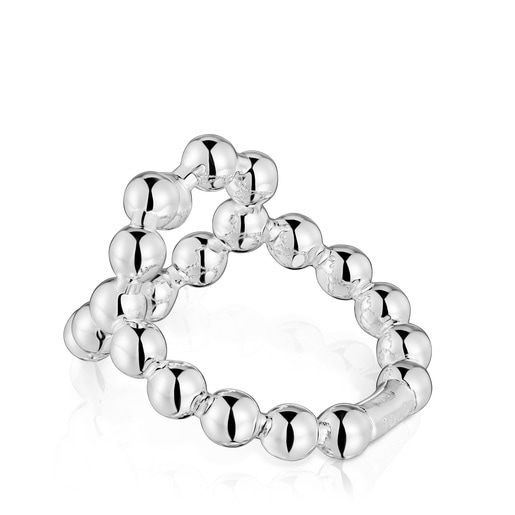 Anello a cuore in argento grande Sugar Party