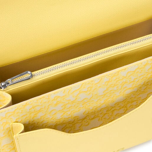 حقيبة Kaos Mini Evolution Audree متوسطة الحجم بحزام يلتف حول الجسم باللون الأصفر