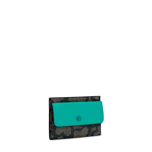Porte-cartes Kaos Legacy noir et turquoise