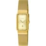 Gold-colored IP Steel Squared Mesh Watch