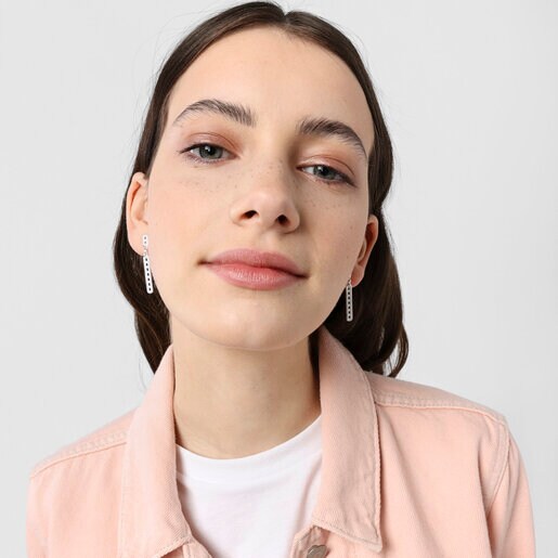 עגילי TOUS Bear Row מכסף עם צלליות דובונים