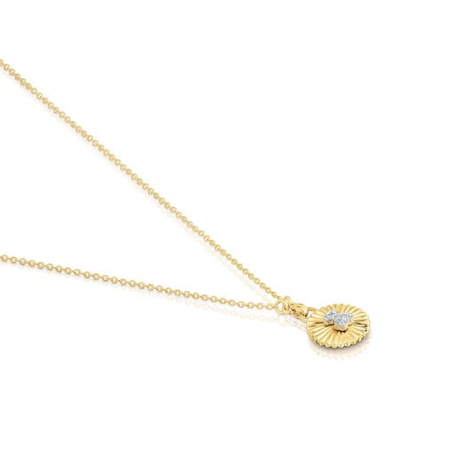 TOUS Iris Motif gold Necklace with diamonds | Plaza Del Caribe