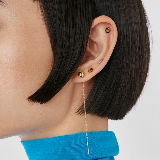 Steel and gold-colored IP steel Lure Piercing