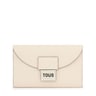 Billetera Flap beige TOUS Sylvia