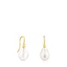 Silver Vermeil Gloss droplet Earrings with Pearl