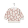 Sweatshirt Casual estampada Cor-de-Rosa