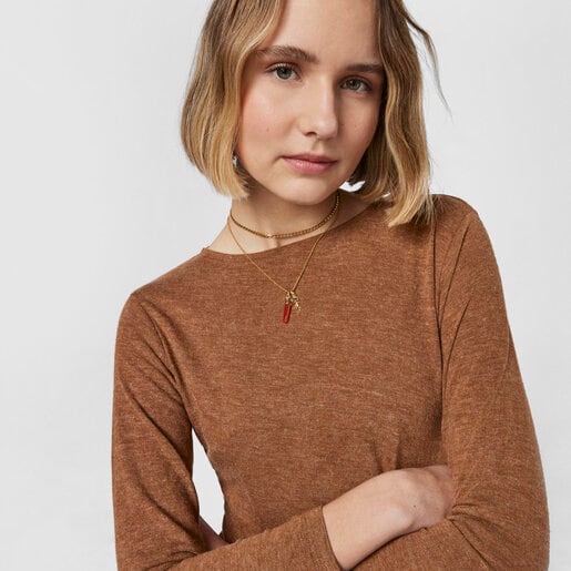 Подвеска Oceaan Color из вермеля с сердоликом