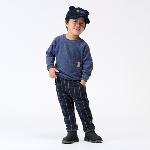 Cap with ears for babies and children in Cap navy blue