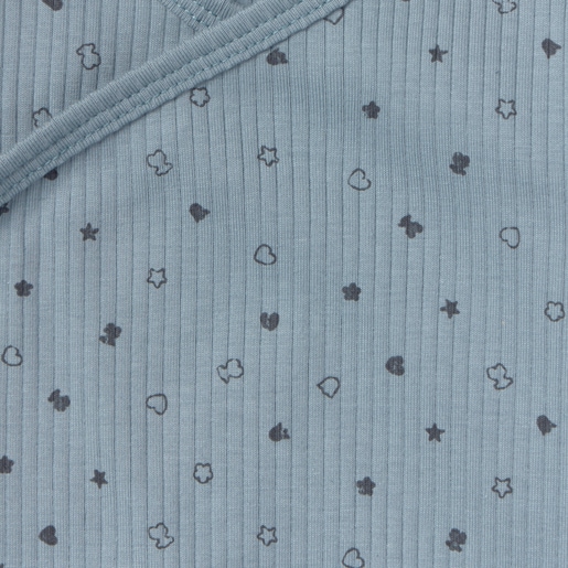 Pack of wrap-over baby bodysuits in Mini sky blue