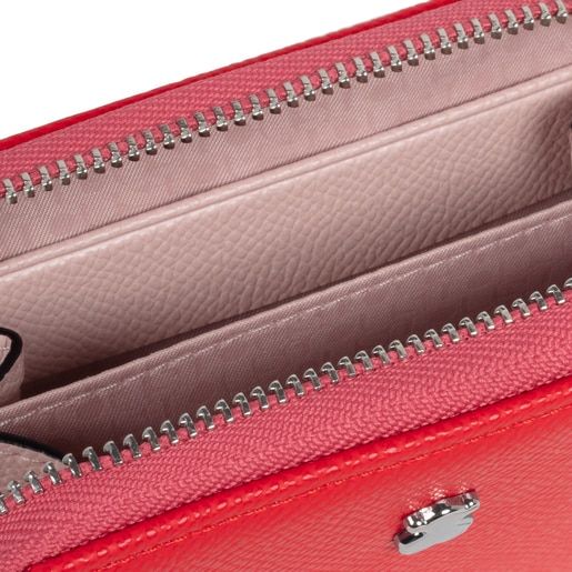 TOUS Medium red New Dubai Saffiano Change purse | Westland Mall