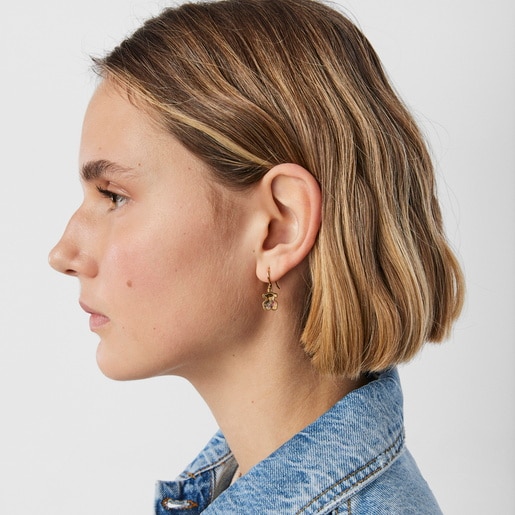 Silver vermeil Areia Earrings with multicolored gemstones