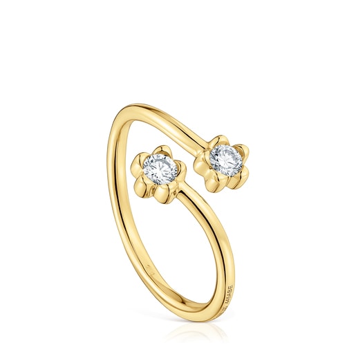 Gold Open ring with laboratory-grown diamonds TOUS Lili