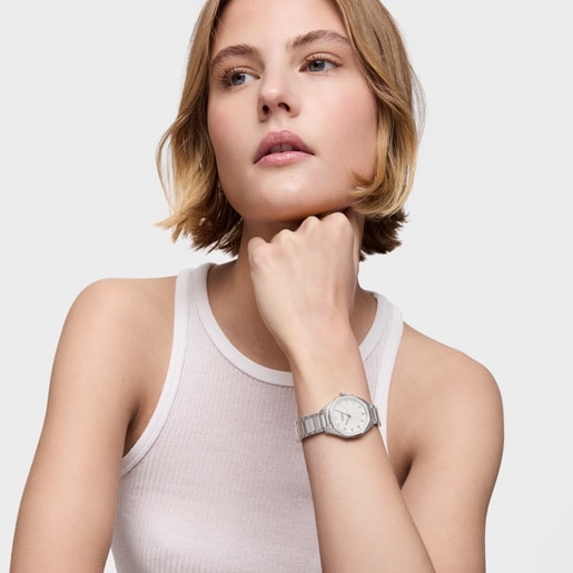 Analog Watch with steel link bracelet TOUS Now KDT