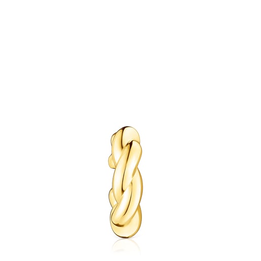 Earcuff XL con baño de oro 18 kt sobre plata Twisted