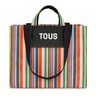 حقيبة تسوّق TOUS Stripes كبيرة الحجم باللون الأسود
