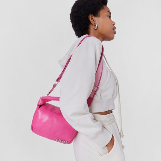 Sac à bandoulière petit fuchsia TOUS Carol