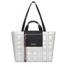 Large silver-colored TOUS Empire Padded Tote bag