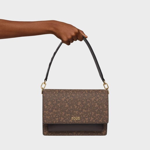 Bandolera mediana marrón Audree Kaos Mini Lines