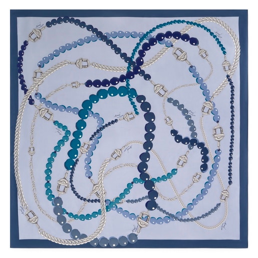 Pañuelo cuadrado azul piedra T Manifesto