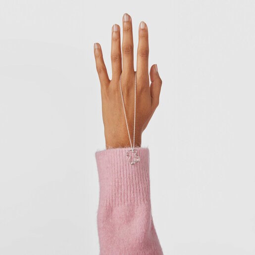 שרשרת דובון Tsuri מכסף בשילוב פנינים מתורבתות