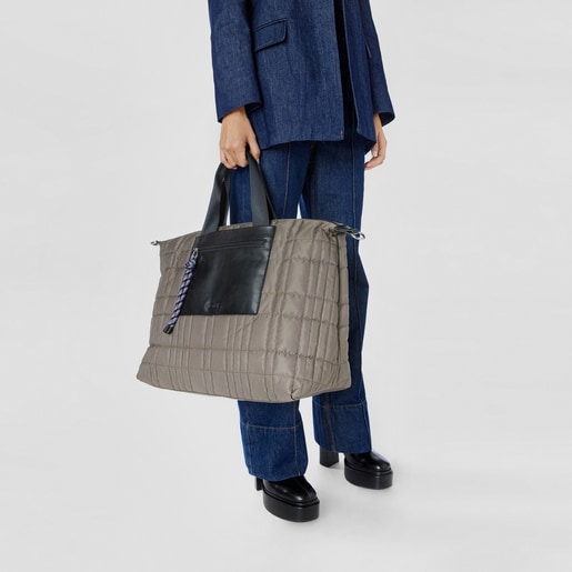 Khaki-colored TOUS On The Go Shopping bag