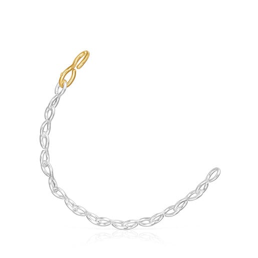 Pulsera de plata y con baño de oro 18 kt sobre plata Bent